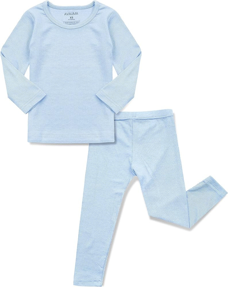 AVAUMA Baby Boys Girls Pajama Set Kids Toddler Snug fit Ribbed Sleepwear pjs for Daily Life Style | Amazon (US)