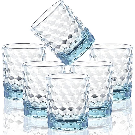 8 Oz 6-Piece Unbreakable Drinking Glasses Tritan Plastic Tumblers Dishwasher Safe BPA Free Small ... | Walmart (US)