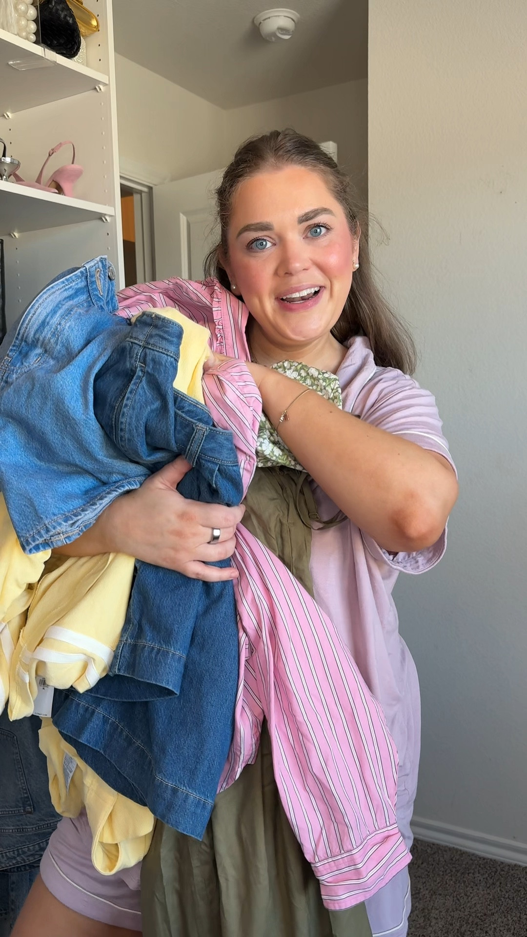 Old navy try on plus size. Wearing 16 in denim shorts and xl in tailored shorts. Wearing xl in everything but sized up for oversized fit to xxl in button down and yellow pullover  

#LTKMidsize #LTKPlusSize