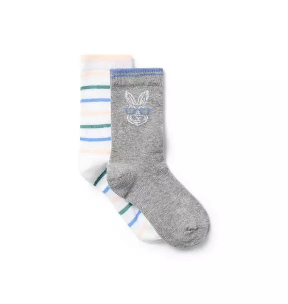 Bunny And Stripe Sock 2-Pack | Janie and Jack