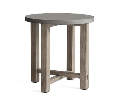 Abbott Concrete & FSC® Acacia Side Table, Gray | Pottery Barn (US)