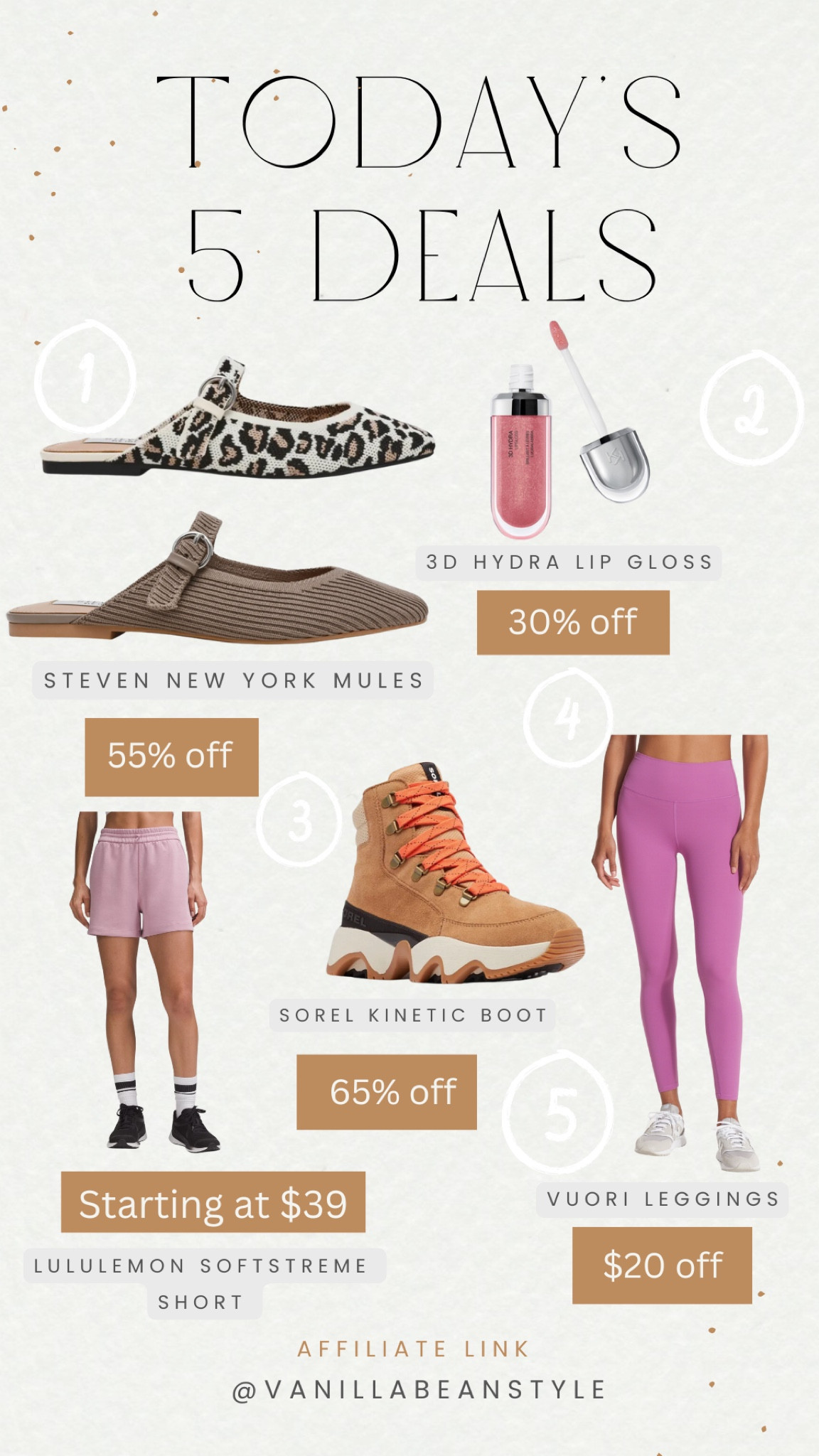 Today’s 5 Deals

#LTKSaleAlert #LTKStyleTip #LTKFindsUnder50