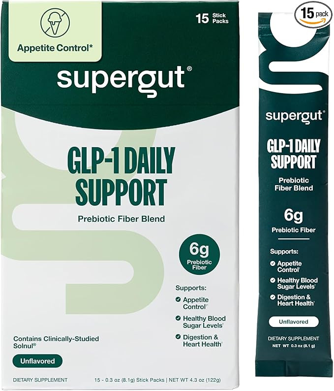 Supergut GLP1 Daily Support - High Fiber GLP-1 Supplement Powder for Women & Men - Sugar-Free Dri... | Amazon (US)