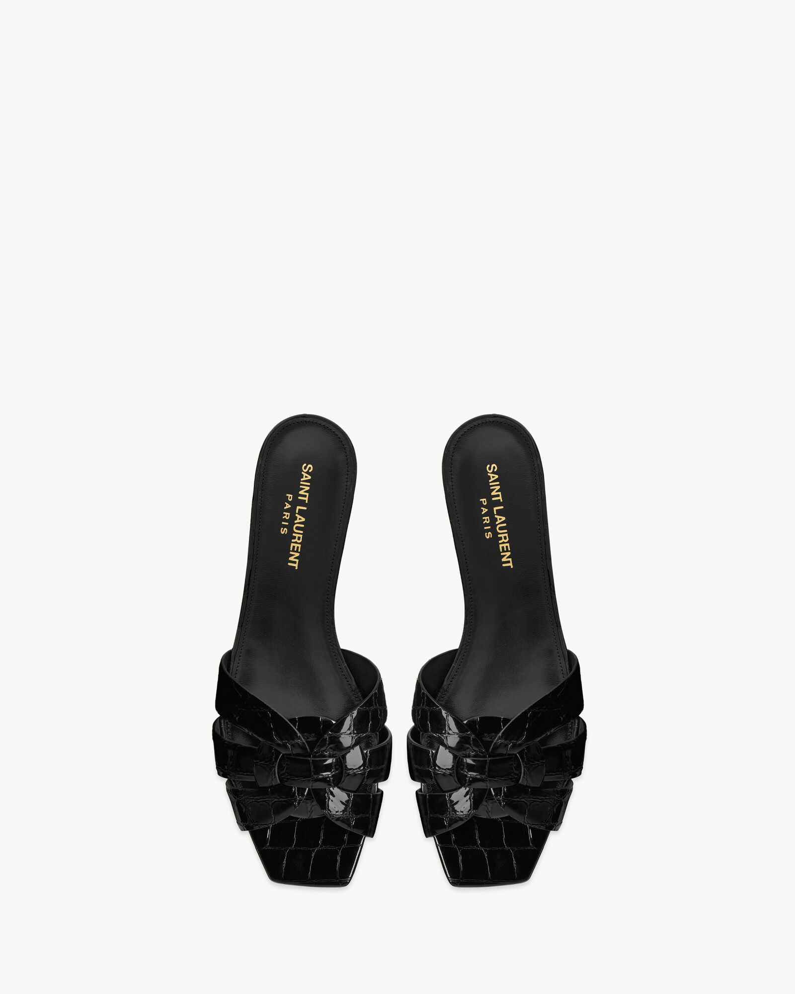 tribute mules in crocodile embossed leather | Saint Laurent Inc. (Global)