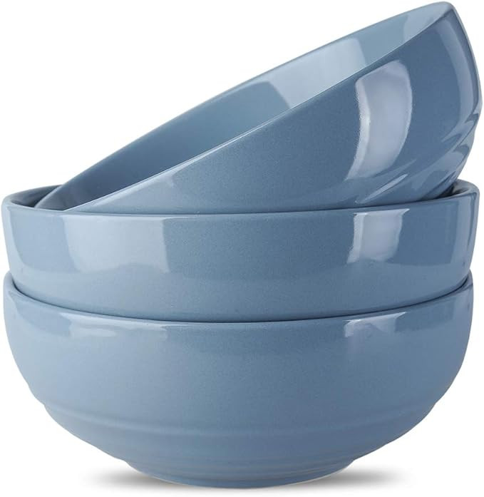 Joyroom Ceramic Salad Bowl Set, 58 OZ Large Serving Bowl Set, For Soup, Fruit, Circle Collection ... | Amazon (US)