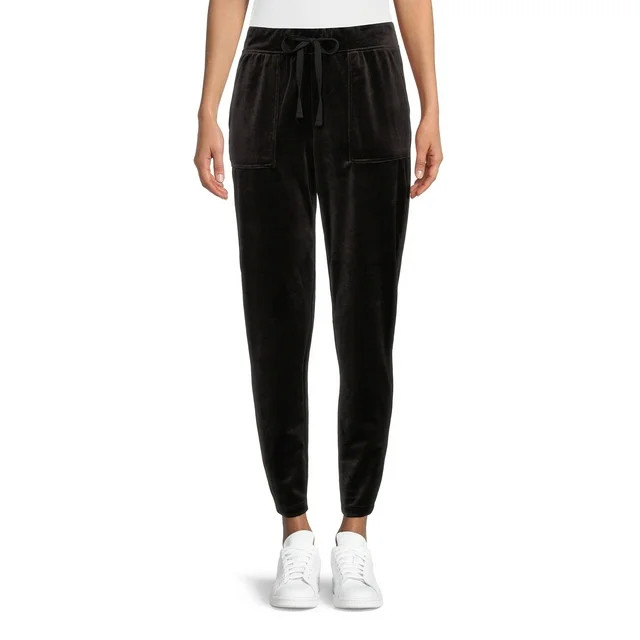 Time and Tru Women's Velour Jogger Pants | Walmart (US)