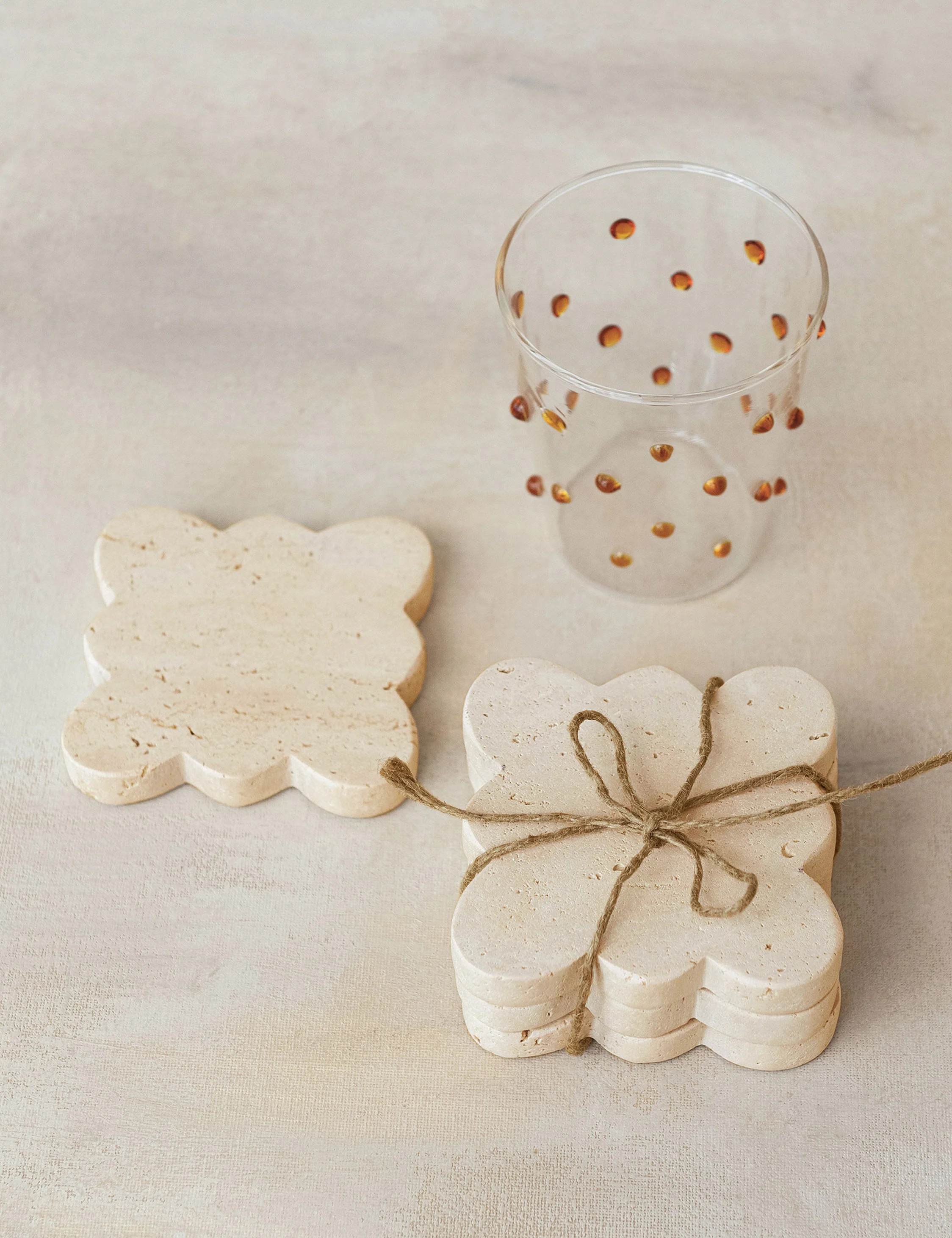 Cabral Coasters (Set of 4), Natural | Lulu and Georgia 