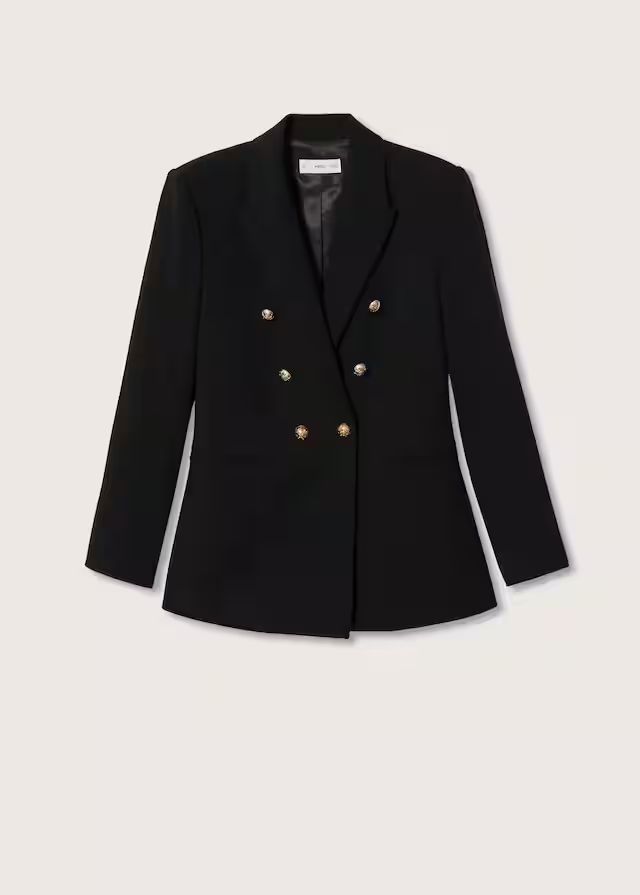 Buttons tweed blazer | MANGO (UK)