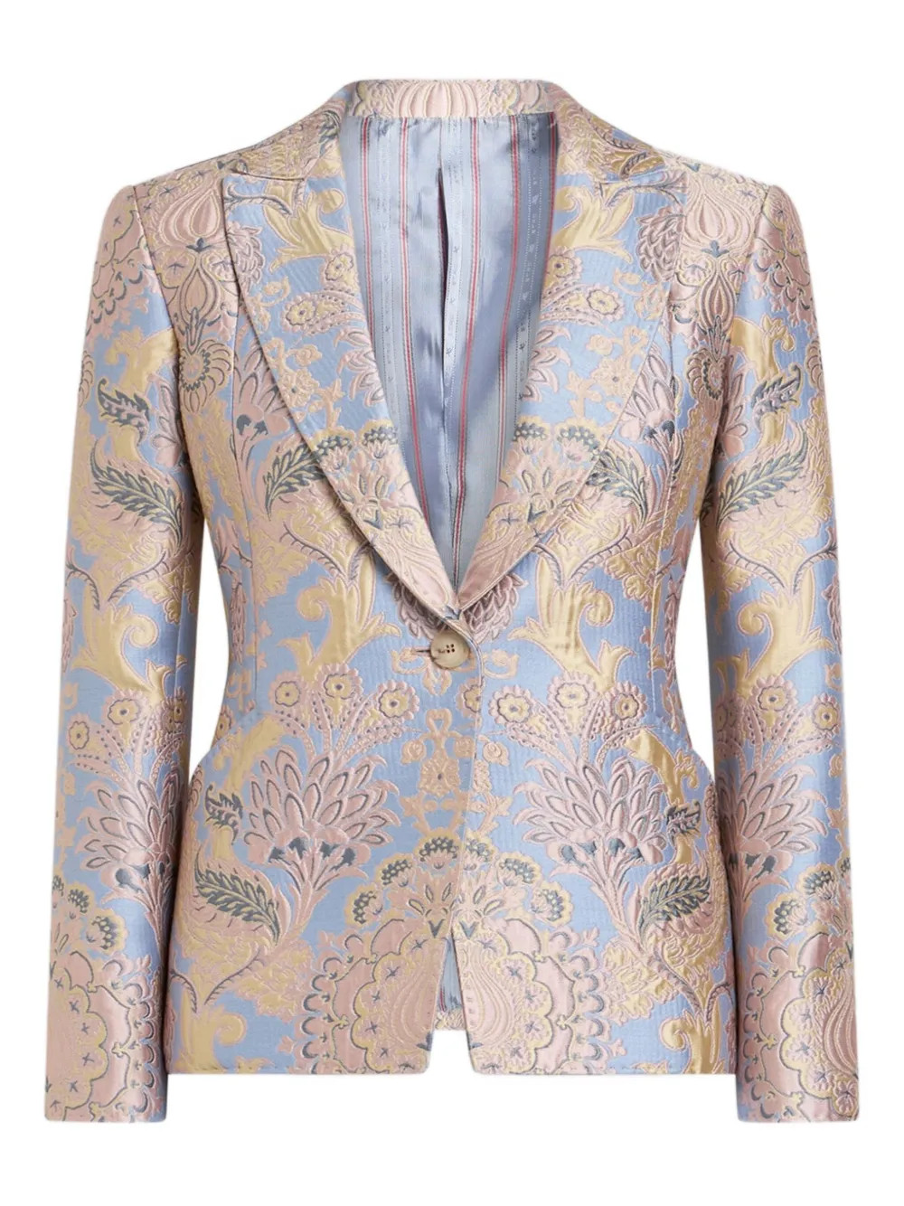ETRO floral-jacquard Blazer | Blue | FARFETCH | Farfetch Global