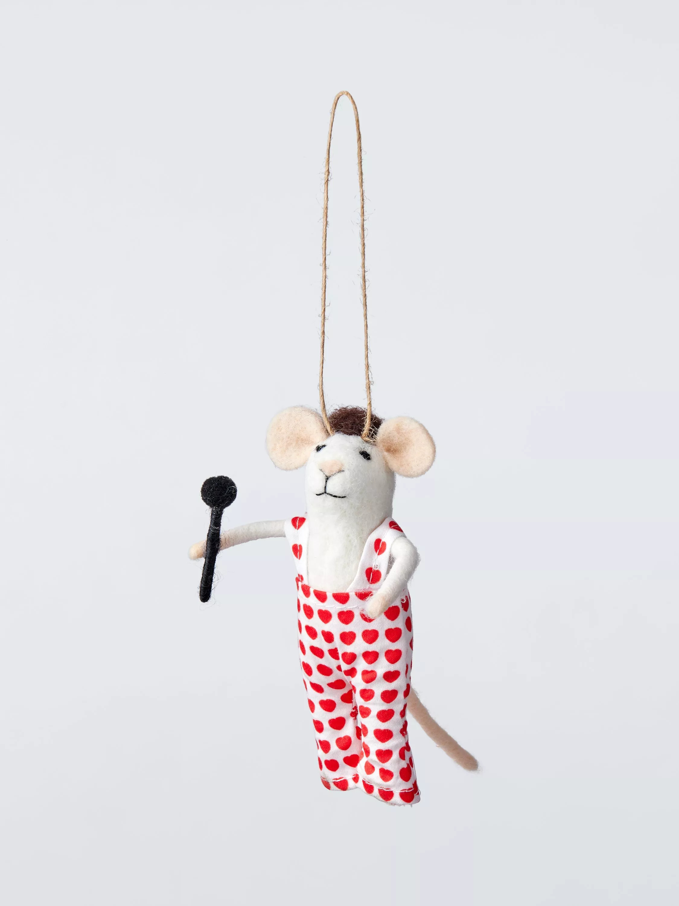 John Lewis The Cherisher Felt Pop Star Mouse Tree Decoration, Multi | John Lewis (UK)