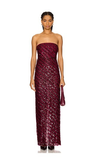 Cartagena Maxi Dress in Burgundy | Revolve Clothing (Global)