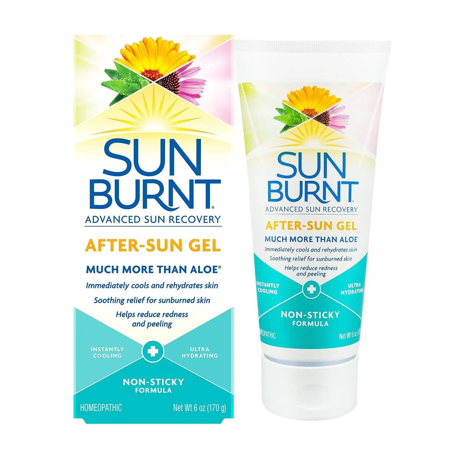 SunBurnt Advanced Sun Recovery After-Sun Gel 6oz, Instantly cooling, ultra hydrating, non-sticky ... | Walmart (US)