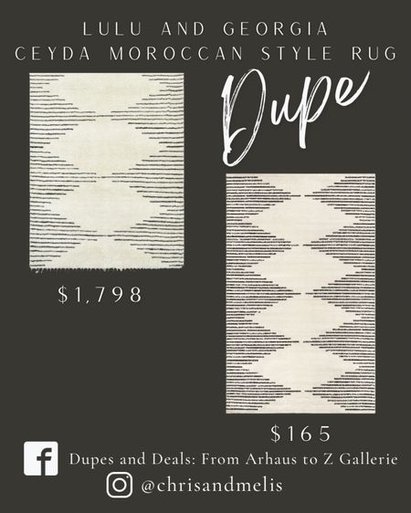 The Lulu and Georgia Ceyda Hand-Knotted Wool Moroccan Style Rug dupe is on sale at Target!
Only $165 for the 9x12 and $131 for the 8x10!

Designer look for less, area rug, home decor, living room rug, bedroom rug, black and white rug. Neutral area rug


#LTKhome #LTKsalealert #LTKfindsunder100