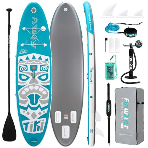 FunWater 10'6×33"×6" Inflatable Stand Up Paddle Board with Premium SUP Paddleboard Accessories, Wide Stable Anti-Slip EVA Deck,Paddle Boards for Adults & Youth of All Skill Levels | Amazon (US)