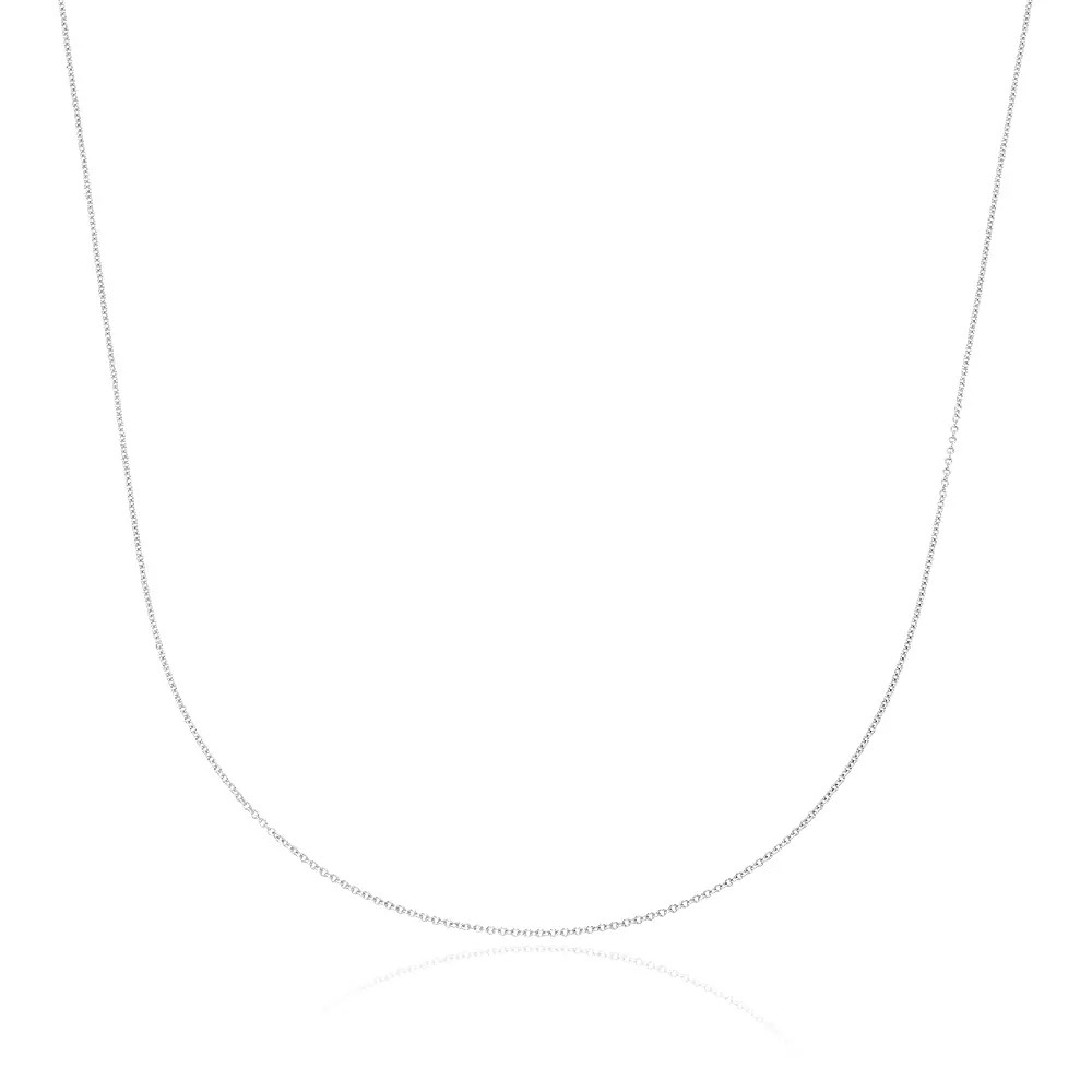 Cable Closed chain 10k White Gold | MYKA