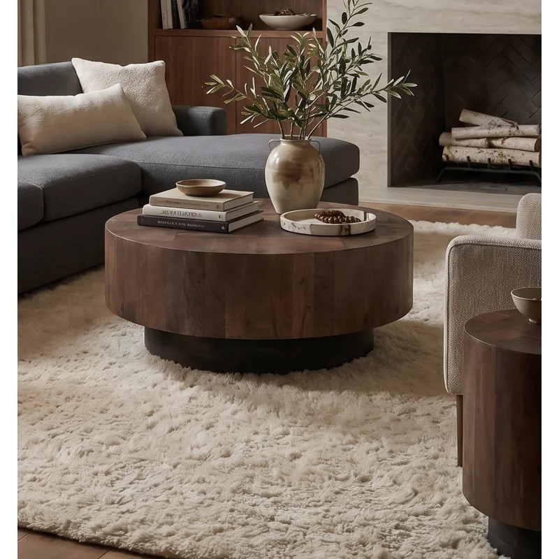 Solid Mango Wood Round Coffee Table | Wayfair North America