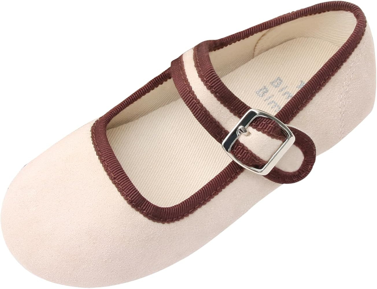 Bimbobimba Girls Dress Casual Shoes Velvet Mary Jane Flats Adorned with Color Linings, Cute Kitty... | Amazon (US)