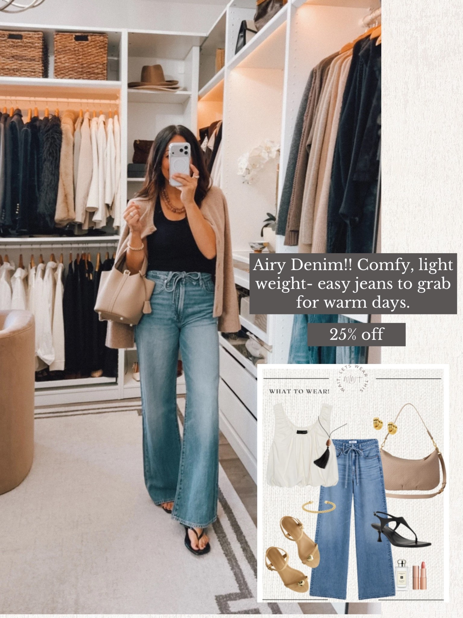 Airy denim☀️ so comfortable-lightweight perfect for spring - fit TTS I’m wearing a 26 

#LTKSaleAlert #LTKOver40 #LTKootd