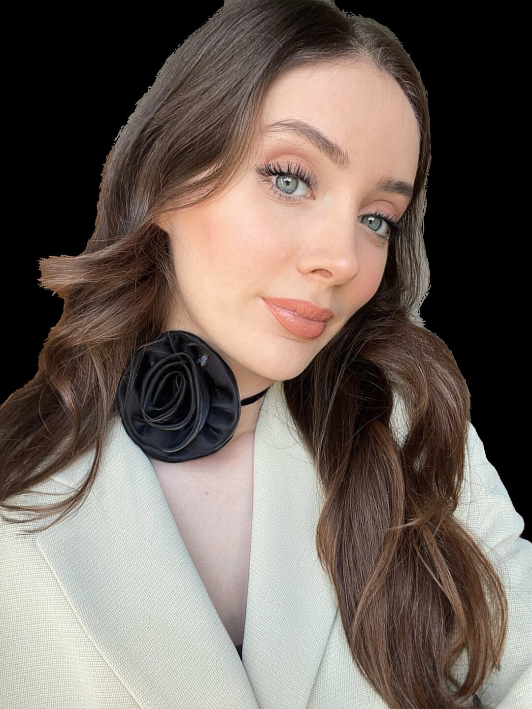 Vintage Rose Flower Choker Necklace  Floral Choker Handmade - Etsy | Etsy (US)