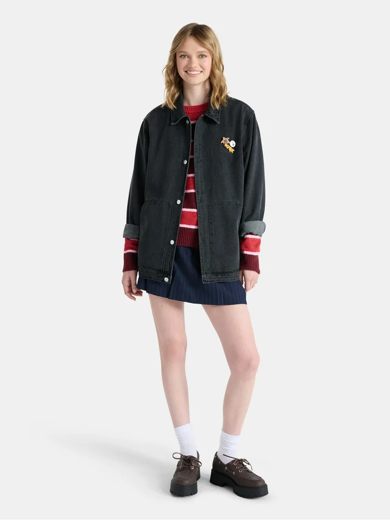 Netflix Stranger Things Striped Sweater from No Boundaries, Women’s and Women’s Plus | Walmart (US)