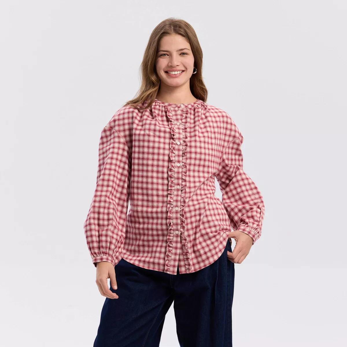 Women's Balloon Long Sleeve Button-Down Blouse - Universal Thread™ | Target