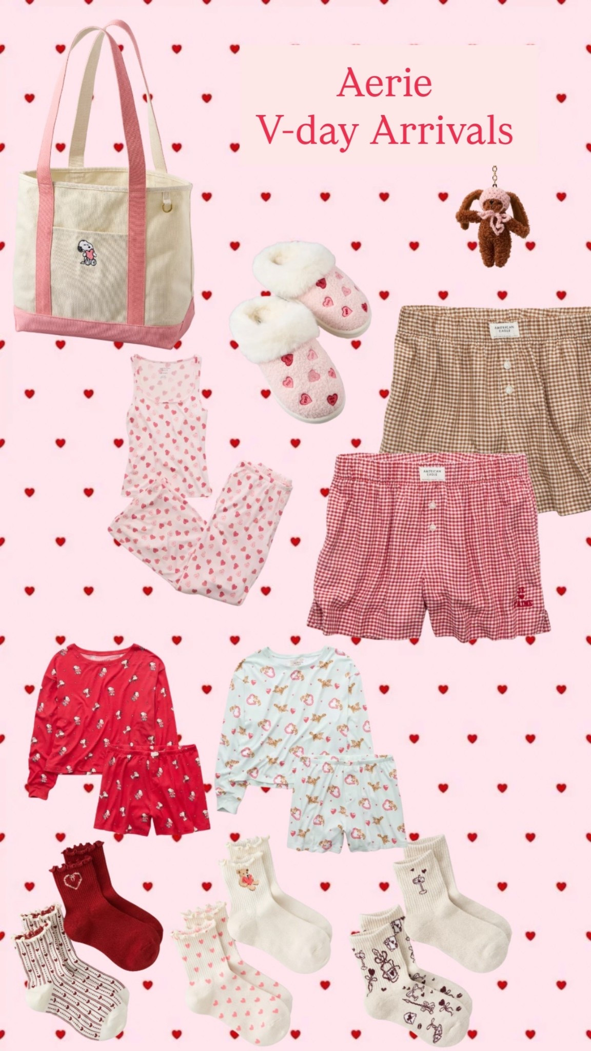 Valentine’s Day wishlist: FOUND. 🎁 If you’re looking for the perfect gift for your bestie (or yourself!), Aerie’s new arrivals are it. The bear keychain and fuzzy heart slippers are the ultimate "little treats." 🧸🍓

#AerieReal #AeriePartner #ValentinesDay #VDayStyle #CozyVibes #Snoopy #Loungewear #GalentinesDay #LTKHoliday #LTKUnder50