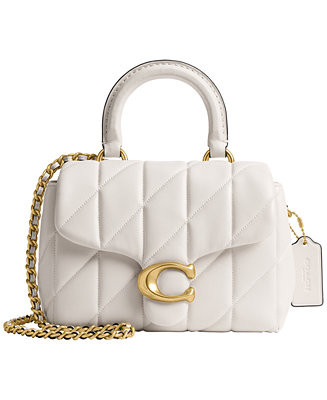 COACH Quilted Tabby Small Leather Top Handle Bag - Macy's | Macy's