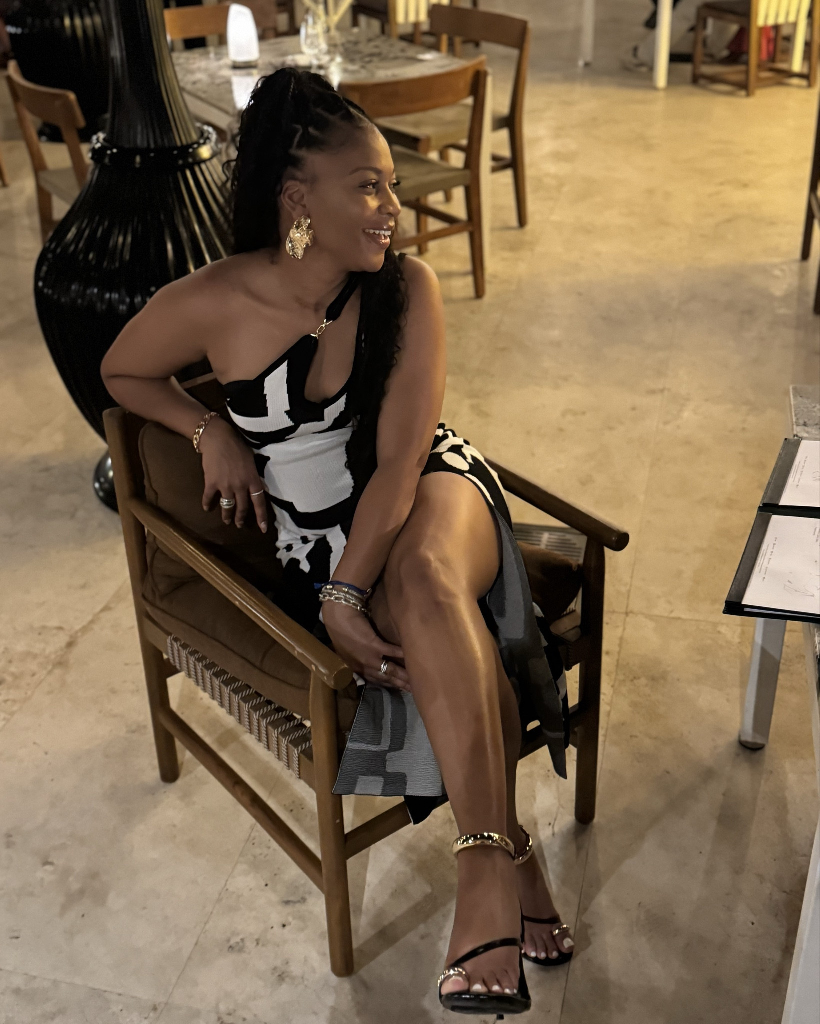 Black, white, and gold. 