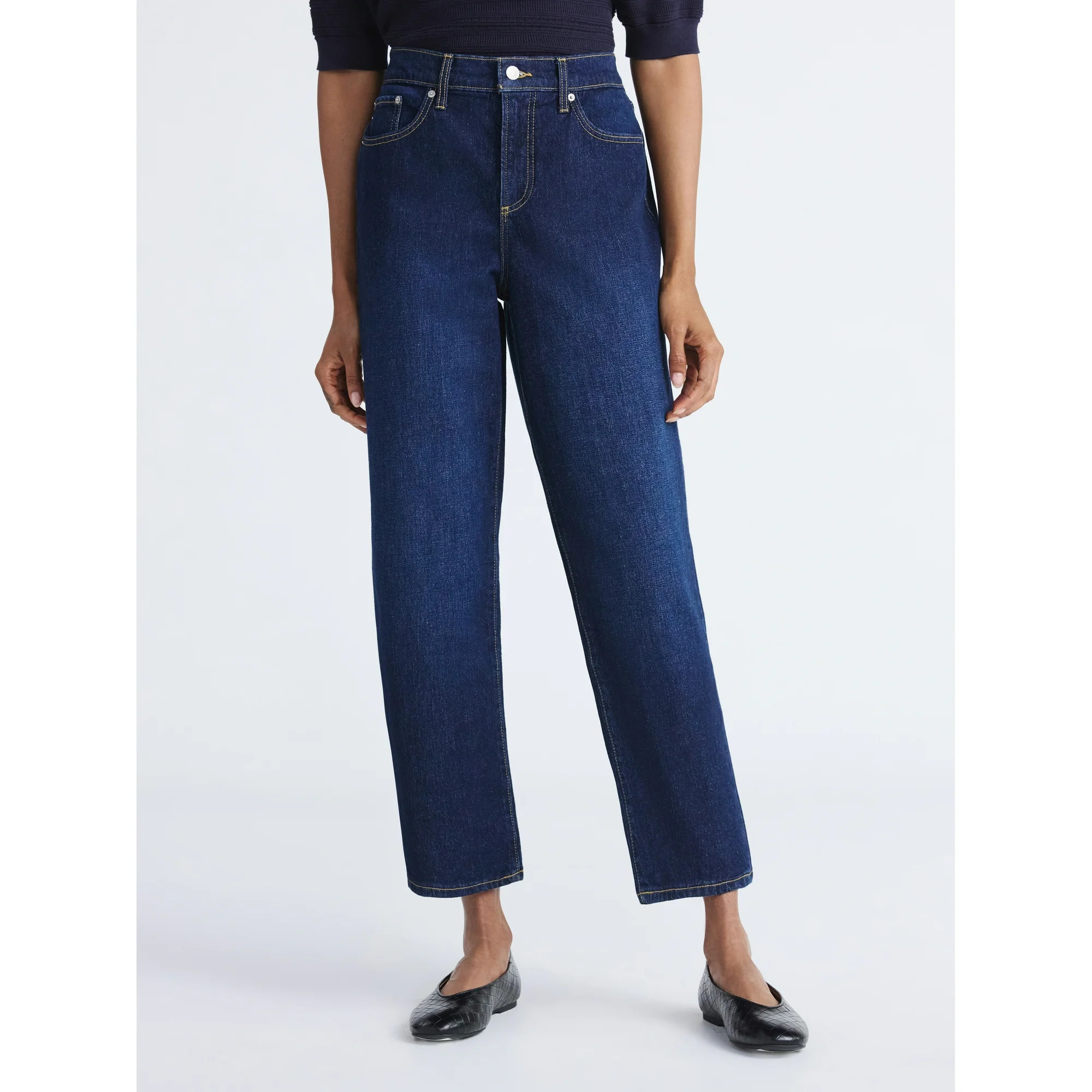 Free Assembly Women's Mid Rise Ankle Length Slim Jeans, 27" Inseam, Sizes 0-18 - Walmart.com | Walmart (US)