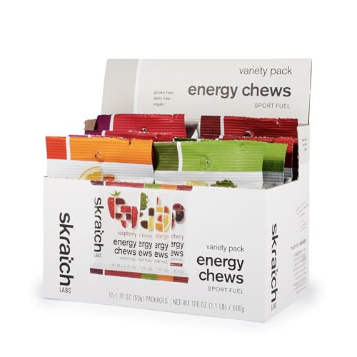 Skratch Labs Energy Chews | Gummies for Running, Cycling, and Sports Preformance | Gel Alternative | Variety Pack (10 Pack) | Gluten Free, Vegan | Amazon (US)