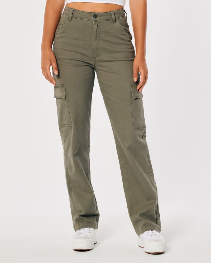 Women's Ultra High-Rise Cargo Dad Pants | Women's Bottoms | HollisterCo.com | Hollister (US)
