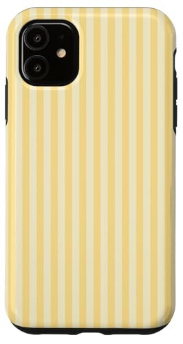 Elegant Monochromatic Yellow Stripes Elegant Vertical Lines Case for iPhone 11 | Amazon (US)