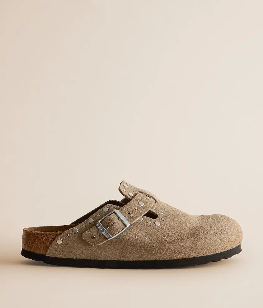 Boston Rivet Border Suede Clog | Buckle
