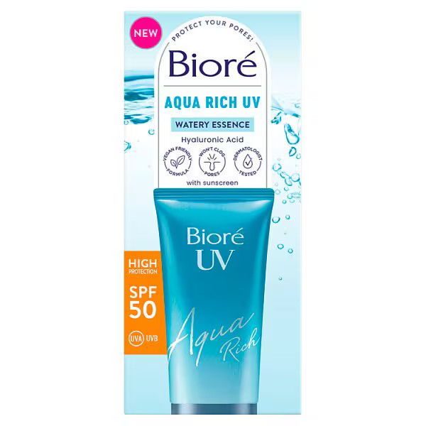 Biore UV Aqua Water Essence Sunscreen SPF50 50ml | Superdrug