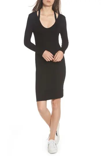 Women's Pam & Gela Split Neck Body-Con Dress | Nordstrom
