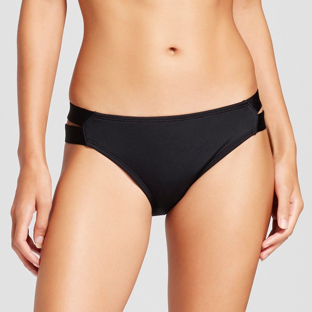 Women's Double Strap Hipster Bikini Bottom - Black - S - Mossimo | Target