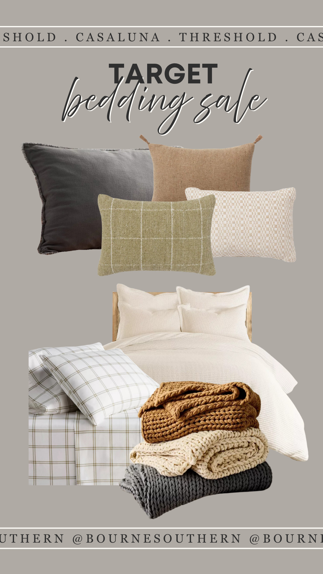 Target Casaluna and Threshold bedding sale going on now! Comforter sets, chunky knit throws, duvet covers, printed sheet sets, and more! 

 #LTKHome #LTKSaleAlert #LTKFindsUnder50