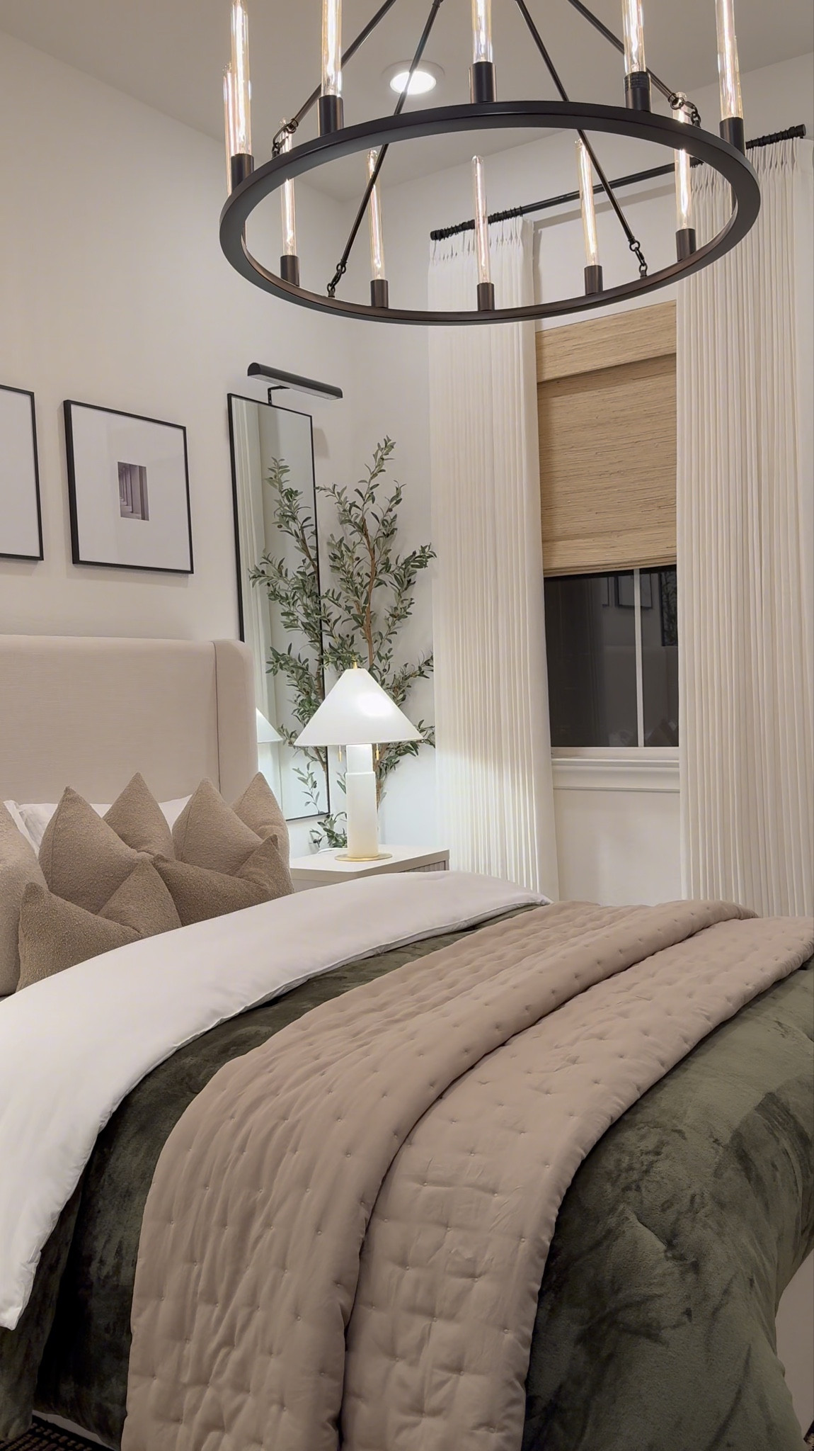 ✨ Here’s another curation of our guest room, with all the details you’ve been asking for!

The rug is an 8x10, and the bed is a queen—this time I went with queen-sized bedding since the frame sits lower than our previous canopy. I kept the mattress at a max of 12 inches to preserve the headboard’s proportions without it feeling overtaken.

The chandelier comes with bulbs, but I swapped them for T300 long lights to give a more elevated look. The frames are spaced 4.5 inches apart for balance.

✨ Want these pieces? I’ve linked the exact items for easy shopping!

#LTKSaleAlert #LTKHome #LTKStyleTi