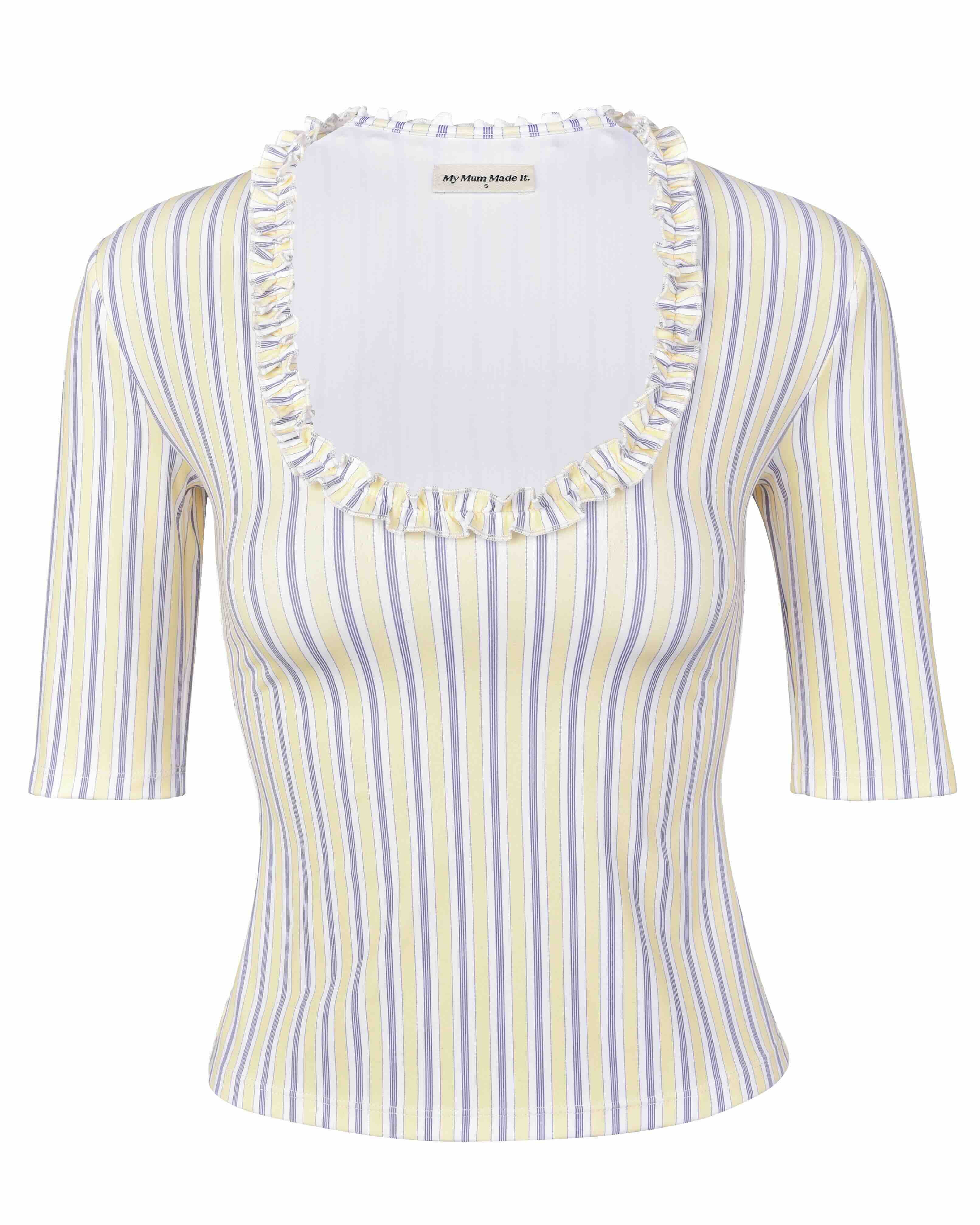 Ruffle Beach Top - Pacific Stripe | My Mum Made It