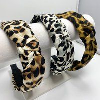 Leopard Headbands/Classic Top Knot Headband/ Cheetah Headband Women Headband /Tan | Etsy (US)