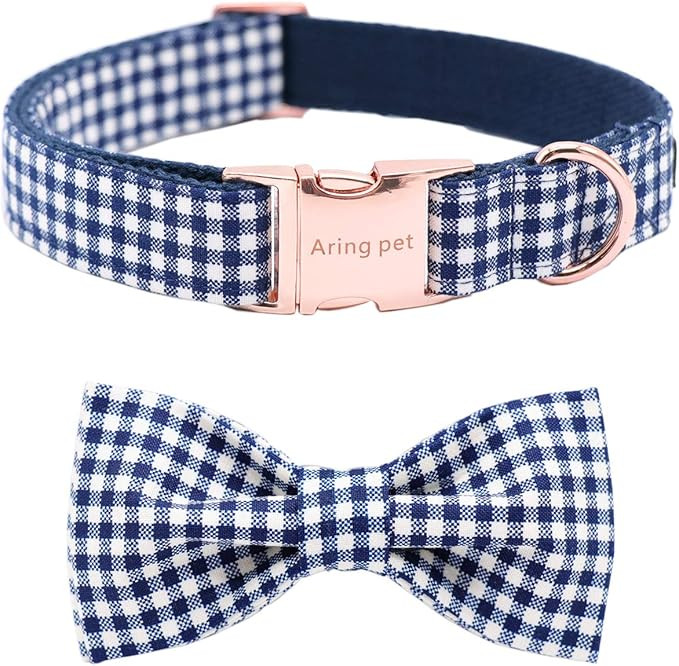 ARING PET Bowtie Dog Collar Adjustable Collars with Bow Tie for Dogs Small Medium Large | Amazon (US)