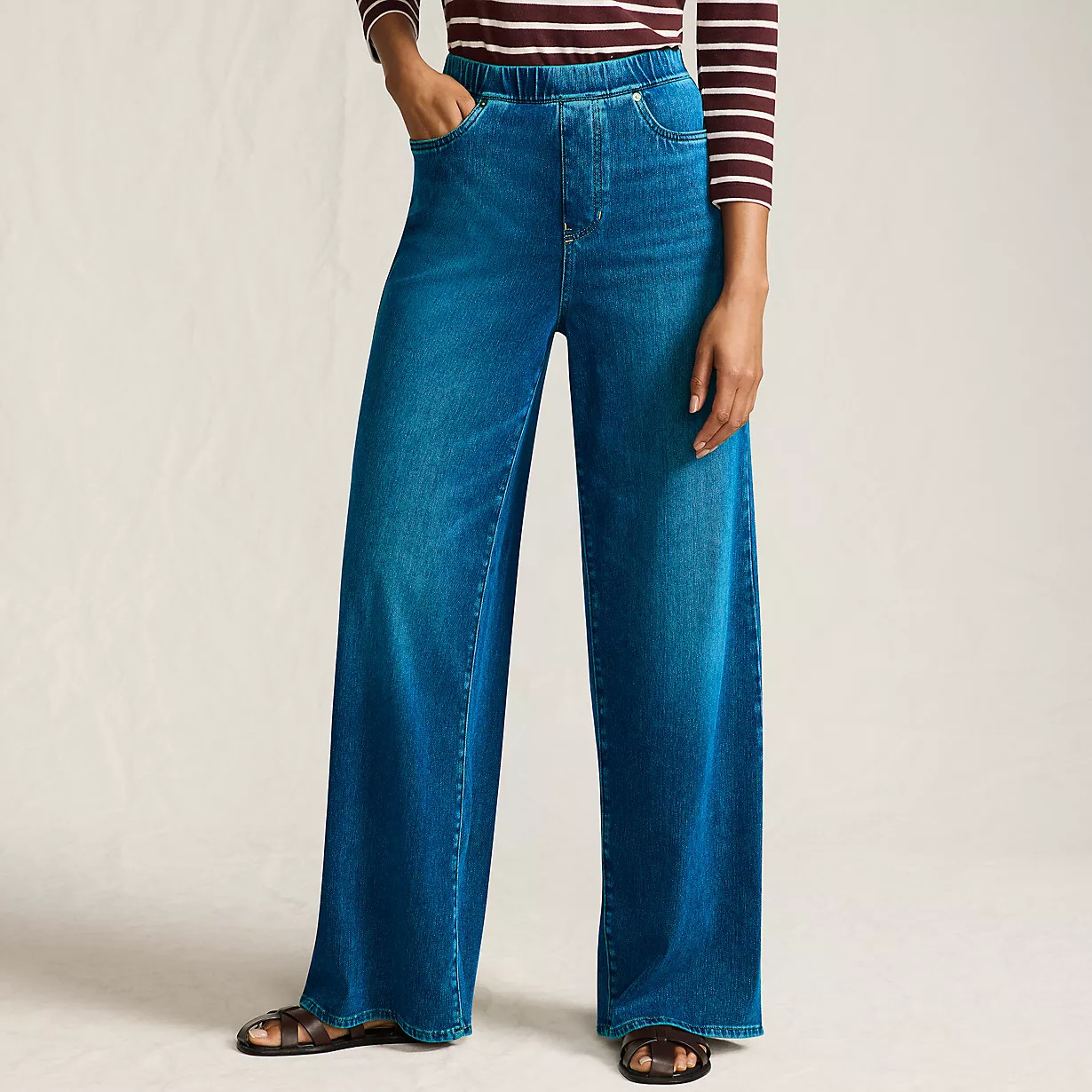 Women's Starfish Denim High Rise Wide Leg Jeans | Lands' End (US)