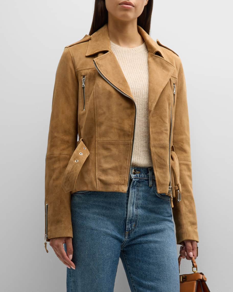 Dannie Suede Moto Jacket | Neiman Marcus