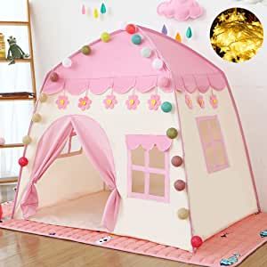 Kids Play Tent Princess Castle Play Tent Kids Teepee Tent Large Children Playhouse Oxford Fabric ... | Amazon (US)