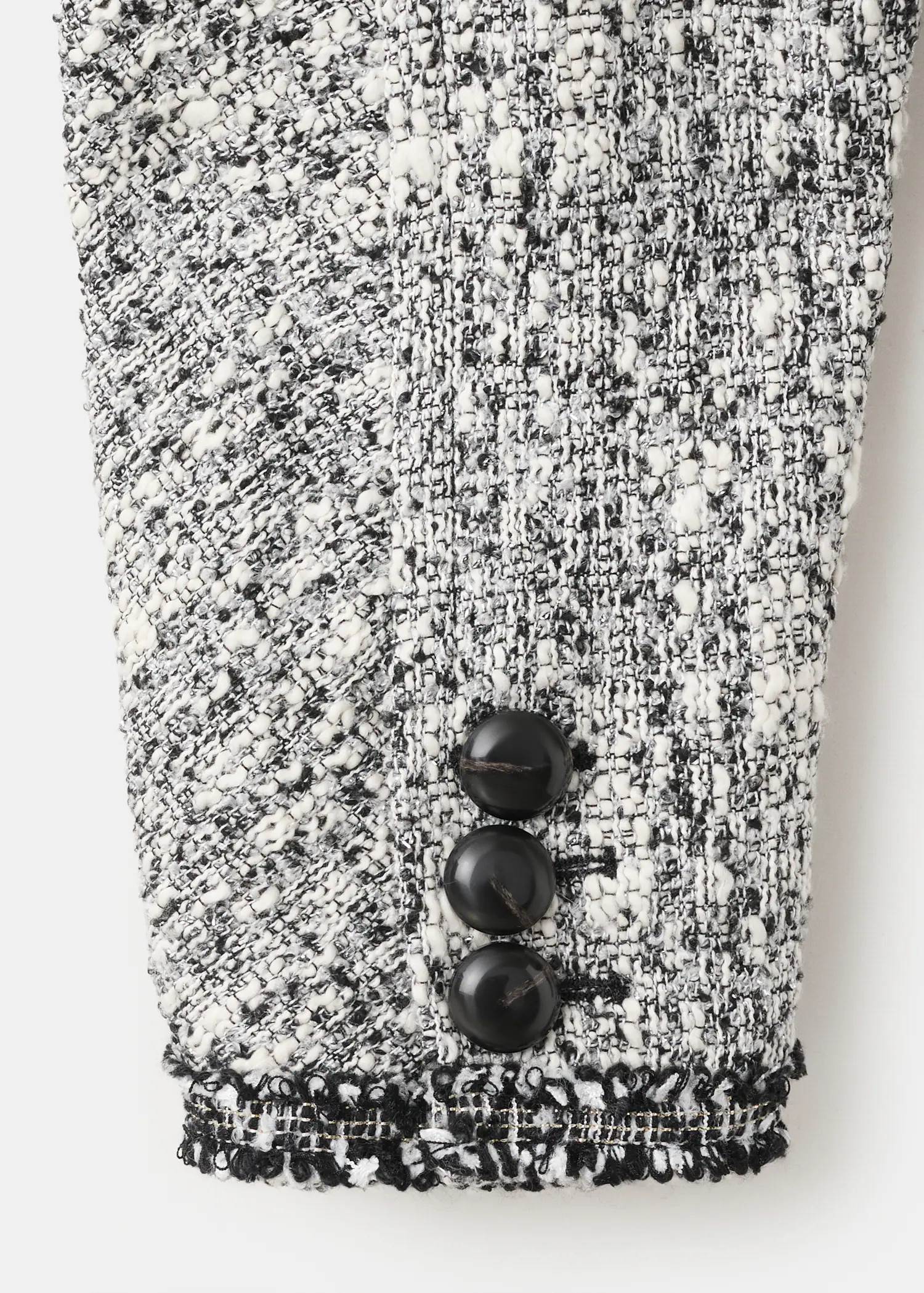 Tweed jacket with frayed ends | MANGO (UK)