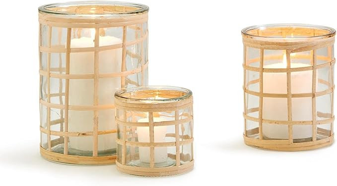 Two's Company Set of 3 Rattan Wrapped Cachepot Incl 3 Sizes | Amazon (US)