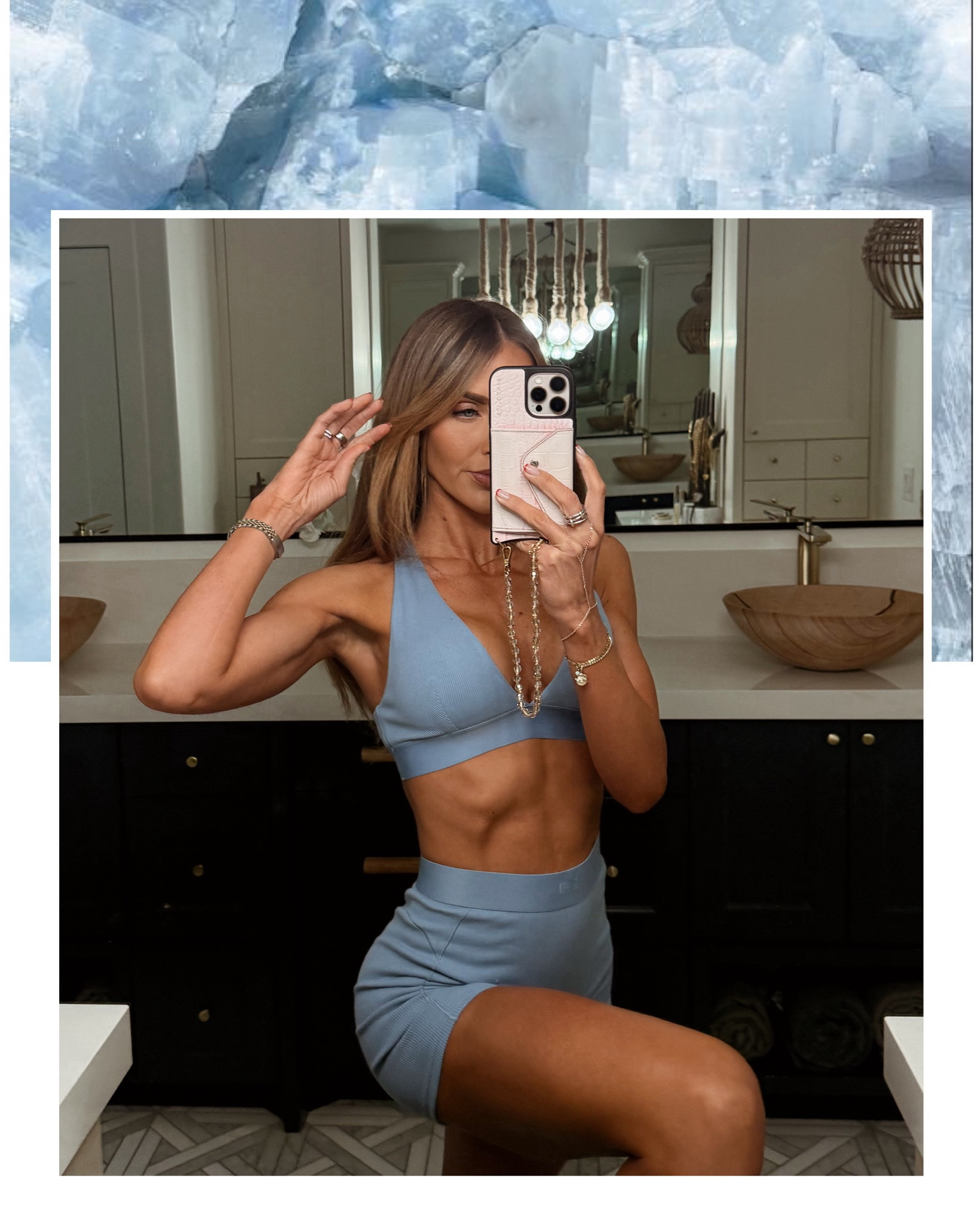 #AbercrombiePartner I am so in love with these new @abercrombie YPB pieces. This color blue is one of my favorites to wear 🩵
