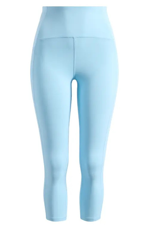 Zella Studio Luxe High Waist Pocket Crop Leggings in Blue Sky at Nordstrom, Size Small | Nordstrom