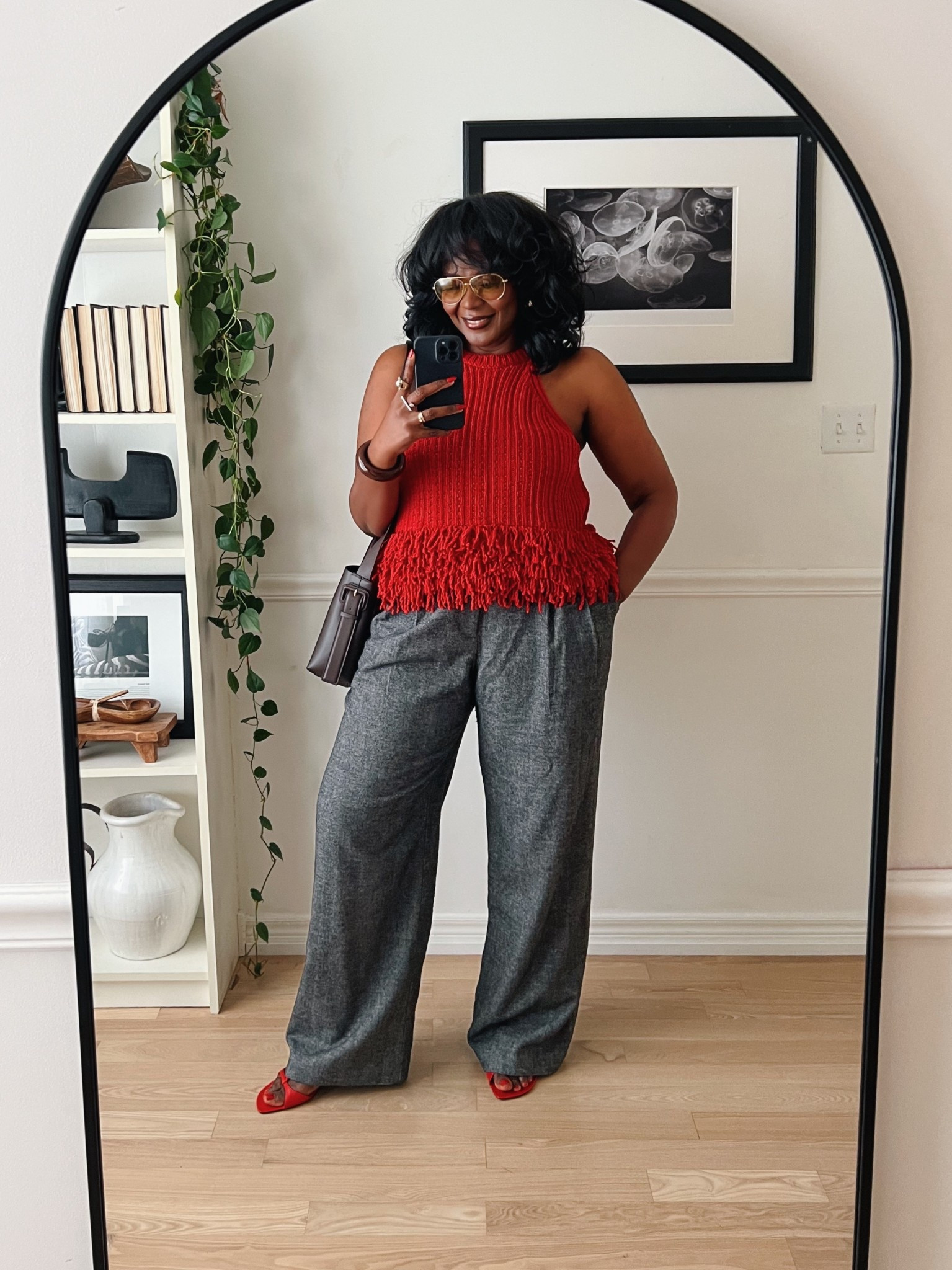 Red and gray is such a great combo, 

#LTKPlusSize #LTKxMadewell #LTKFindsUnder50