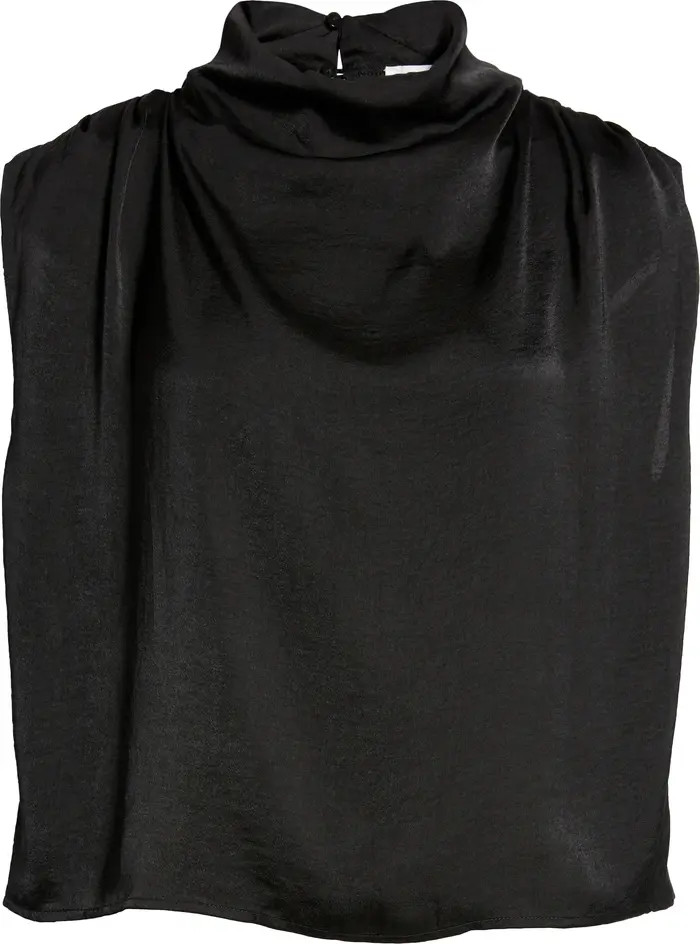 Rumpled Satin Sleeveless Top | Nordstrom